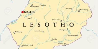 Kaart van maseru in Lesotho